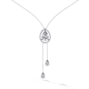 สร้อยคอเพชรเลี้ยงในห้องปฏิบัติการสำหรับสุภาพสตรี ทอง 18k - เครื่องประดับเพชรสุดพิเศษ - Product Image 2