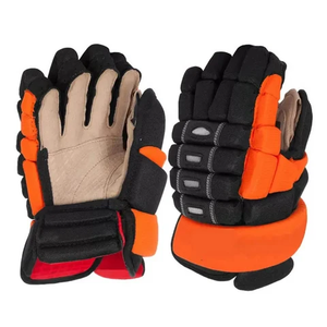 Guantes deportivos de cuero de alta calidad OEM con logotipo personalizado resistente a colisiones de alta visibilidad para jugadores de hockey sobre hielo y hierba - Product Image 5