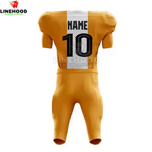 Nuevo diseño de conjuntos de entrenamiento de fútbol americano, uniforme transpirable de manga corta con servicio OEM - Product Image 3