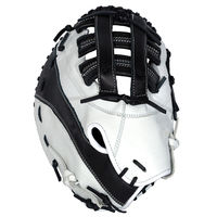 Gants de baseball professionnels personnalisés avec du cuir véritable élégant à 100% et personnalisation du logo