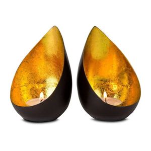 ชุดเชิงเทียน2ทีไลท์เหล็กเคลือบผงสีดำสำหรับตกแต่งคริสต์มาส - Product Image 6