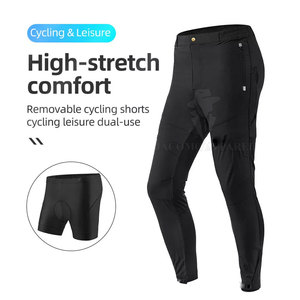 Pantalon de cyclisme décontracté le plus vendu, léger, respirant, anti-humidité, en polyester/coton, grande taille, taille mi-haute, devant plat - Product Image 4