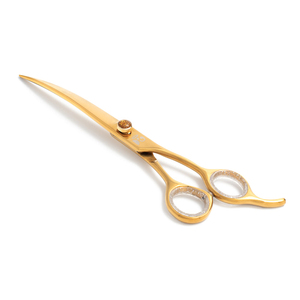 Ciseaux de toilettage incurvés en acier inoxydable pour chiens de compagnie Ciseaux de toilettage en gros pour toiletteurs usage quotidien - Product Image 1