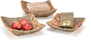 Hot New Custom Design Bambou Naturel Plateaux À Manger Jacinthe D'eau Seagrass Fruit Bougie Affiche Maison Restaurant Stockage Décor - Product Image 4