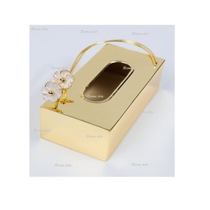 Caja de servilletas de acero inoxidable de Calidad exclusiva caja de papel de seda de tamaño personalizado de diseño antiguo para uso doméstico - Product Image 6