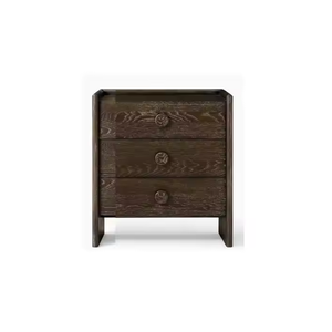 Mesita de noche de madera maciza con aspecto refinado y artesanía de alta calidad diseñada para el lujo y la función en el interior del dormitorio - Product Image 1