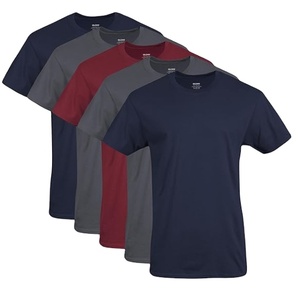 T-shirt en coton personnalisé unisexe, qualité supérieure, tissu satiné écologique 220g, anti-plis, manches courtes, uni, vente en gros - Product Image 1