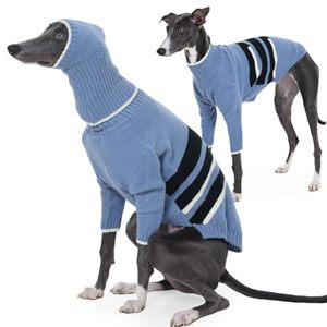 Pull en polaire confortable <span class=keywords><strong>pour</strong></span> chien IECOii avec protection des oreilles, manches longues, <span class=keywords><strong>manteau</strong></span> chaud d'hiver <span class=keywords><strong>pour</strong></span> Greyhound, Lurcher, <span class=keywords><strong>Whippet</strong></span> - Bleu, Taille M - Product Image 1