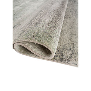 Tapis en laine et soie de bambou noué à la main Kavi Blue, collection Afterglow, motif abstrait pour usage domestique, modèle Eskm-06 - Product Image 2