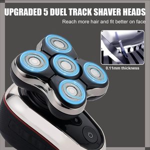 Cabezales de Repuesto Compatibles para Afeitadora Eléctrica, Serie de Cinco Cuchillas Dobles, Lavables, para Cara, Cuerpo y Barba, Paquete de 1 - Product Image 6