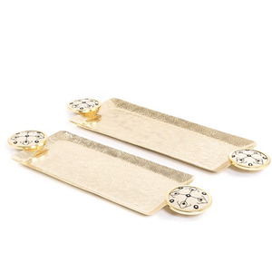 ถาดเสิร์ฟอลูมิเนียมพร้อมที่จับสำหรับโรงแรมและภัตตาคารถาดโลหะสีดำ - Product Image 6