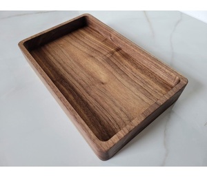 Bandeja de Servir de Madera de Acacia Natural Premium, Apta para Lavavajillas, de Una Sola Capa, Vajilla Hecha a Mano - Product Image 1