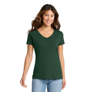 <b>Ladies</b> Soft Cotton V-Neck <b>Shirt</b> Lightweight <b>Summer</b> Top Custom Logo OEM Supplier Wholesale Clothing <b>For</b> Womens - Product Image 1