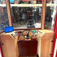 Tram électrique à batterie au lithium avec roues en bois et métal, certifié CE, pour intérieur/extérieur, thème éducatif maternelle
