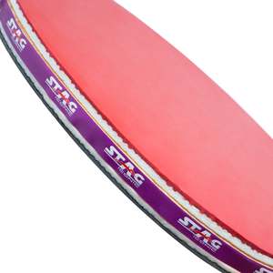 Raqueta de Tenis de Mesa Profesional Stag Iconic 3 Estrellas, Material de Madera y Goma con Puntos Largos en la Parte Inferior, Fibra de Carbono, Certificada por la ITTF - Product Image 6