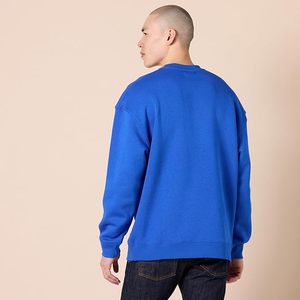 Sweat-shirt à col rond surdimensionné pour homme Motif solide Polyester/coton Grandes tailles pour l'automne Saison Sweats à capuche - Product Image 5