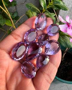 Piedra preciosa facetada de amatista Natural 100% de alta calidad, lote de forma ovalada, piedra preciosa de moda facetada de amatista para la fabricación de joyas - Product Image 3