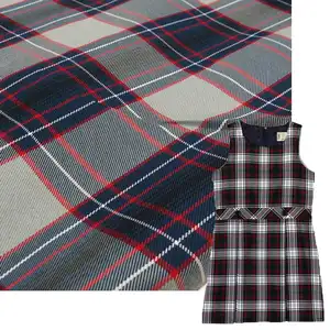 customize tear-proof 65 polyester 35 viscose school uniform plaid fabric polyester south africa
