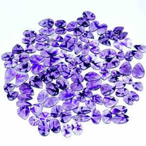 100% par de amatistas naturales proveedor de piedras preciosas sueltas India venta al por mayor precio de amatista cabujón de alta calidad fabricación de joyas de piedras preciosas - Product Image 1