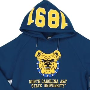 Para A & T Aggies Sudadera con Capucha forrada bordada con logotipo de Bulldog y año 1891 para hombres y mujeres - Product Image 2
