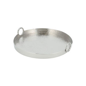 Handmade Embossed Metal <b>Tray</b> With Designer Gold Handle Modern Design <b>Snacks</b> Serving <b>Tray</b> For Hotel Ware Accessories - Product Image 6