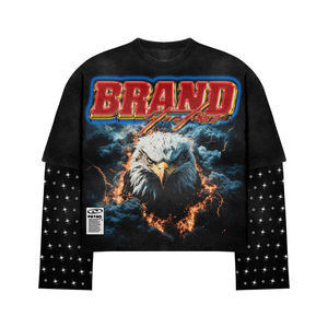 Sweat-shirt unisexe en coton surdimensionné à col rond et épaules tombantes, à blocs de couleur, lourd, personnalisable OEM, très vendu pour femme - Product Image 4