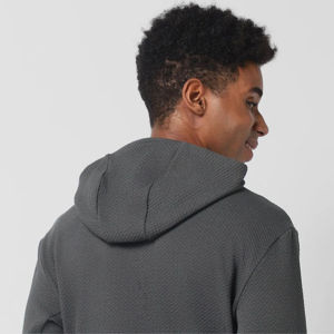 Men's Relax Fit Pullover Hoodies 100% Organic Cotton Winter Solid 350Gsm Fleece Sweatshirt with Silk Screen Printed <b>Puff</b> Design - Product Image 5