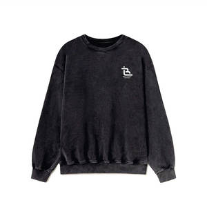 Sweat-shirt pour homme délavé à l'acide, look vintage, tissu doux, décontracté, streetwear tendance, sweat-shirt pour homme délavé à l'acide - Product Image 1