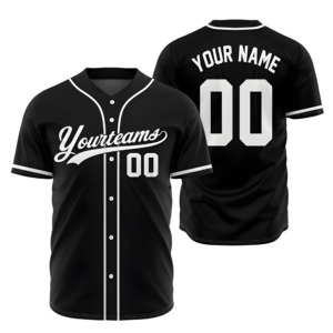 Venta al por mayor 100% poliéster transpirable Botón de secado rápido Jersey de béisbol diseño personalizado con detalle bordado - Product Image 2
