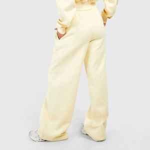 Wholesale High Quality Cheap Blank 100% Cotton Women's Streetwear Autumn Casual Wear With Side Pockets Flared Ladies Trouser - Product Image 2