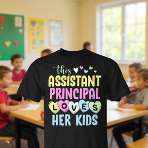 T-shirt promotionnel pour enfants de la Saint-Valentin de l'école du directeur - Product Image 3