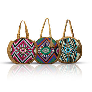 กระเป๋าผ้าปอกระเจาสำหรับผู้หญิงกระเป๋าผ้าปอกระเจาทำมือดีไซน์ใหม่สำหรับช้อปปิ้งและใช้เดินทางจากอินเดีย - Product Image 5