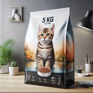 ถุงแบบตั้งปิดผนึกด้วยความร้อนก้นแบนใช้ซ้ำได้สำหรับอาหารสัตว์เลี้ยง15กก. 20กก./40ปอนด์ - Product Image 2