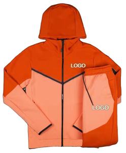 OEM Custom Sportswear <b>Track</b> Suit Polyester Windbreaker Streetwear <b>Jacket</b> Jogger Two Piece Set <b>Men</b> Tracksuit - Product Image 1