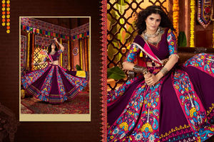 Parche de espejo multihilo con estampado Digital de algodón viscosa moderno Navratri Chaniya Choli, trabajo manual exclusivo Navratri - Product Image 2