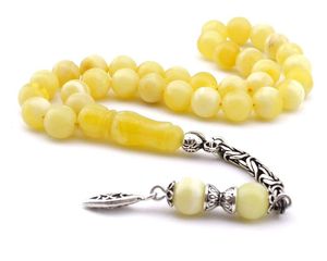 ลูกประคำสีเทอร์ควอยส์ออกแบบมาสำหรับสวดมนต์ทาสบิห์ด้วยลูกปัดเรซินธรรมชาติ - Product Image 1