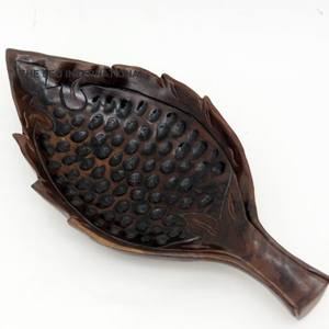 Bandeja de servicio chapada en oro con forma de hoja de Metal de aluminio, bandeja decorativa de la más alta calidad hecha a mano de estilo elegante - Product Image 2