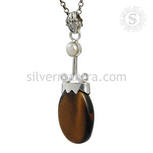 Colgante de forma ovalada de plata de ley sólida 925, joyería hecha a mano antigua de piedras preciosas naturales para mujer y hombre, precio al por mayor - Product Image 2