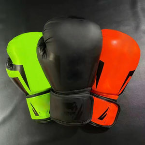 Gants de boxe en cuir PU 14oz personnalisés avec design coloré pour l'entraînement aux arts martiaux - Product Image 2