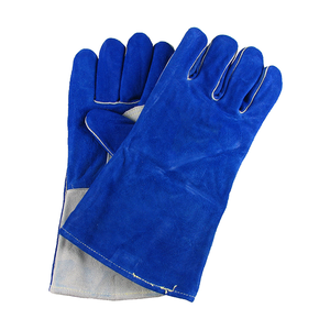 ถุงมือหนังวัวแบบแยกนิ้วถุงมือหนังยาวเสริมหนังถุงมือทำงานหนัง - Product Image 5