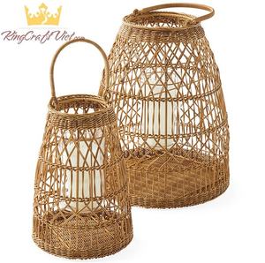 Portavelas de linterna de ratán hecho a mano de alta calidad, tamaño personalizado, Decoración de mesa de marca King Craft hecha en Vietnam - Product Image 5