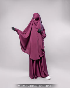 Prêt à Expédier en Gros Deux Pièces Jilbab Islamique Modeste Robe Pour Les Femmes Respirant Polyester Tissu Bas quantité minimale de commande - Product Image 5