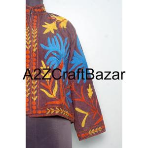 Chaquetas Cotrise Bordadas al por Mayor, Abrigo Unisex para Otoño, Chaqueta Cotrise Corta Étnica, Chaqueta con Bordado Perfecto - Product Image 2
