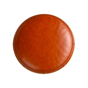Pouf marocain pliable en cuir, fait main, ottoman moderne, repose-pieds, coussin rond pour salon, décoration intérieure - Product Image 6