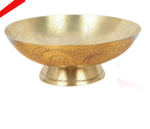 Nouveau bol de service en aluminium fini doré pour aliments et fruits secs pour la maison et l'hôtel - Product Image 3