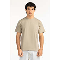 T-shirt uni pour homme en jersey 100% coton, manches courtes, col rond, décontracté, respirant, coupe classique, 320g, fabricant OEM ODM