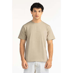 Camiseta de Hombre 100% Algodón, Lisa, Manga Corta, Cuello Redondo, Casual, Transpirable, Corte Regular, 320g, Fabricante OEM ODM, Proveedor Mayorista - Product Image 1