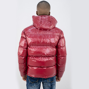 Venta caliente negro unisex invierno algodón acolchado zip up puffer chaqueta al aire libre streetwear burbuja puffer chaqueta para los hombres - Product Image 2