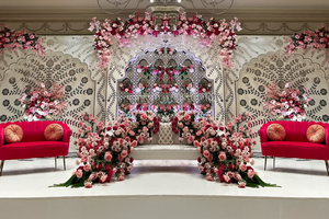 Décoration de scène de mariage indienne d'inspiration marocaine, Australie, sur mesure, design blanc, décoration d'événement, vente en usine, approvisionnement - Product Image 3