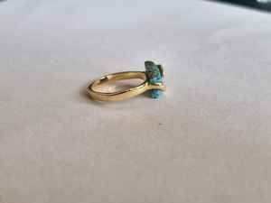 แหวนคริสโซโคลลาสีทองแดง18K สีทองโมแฮร์10มม. สำหรับผู้หญิงดีไซน์เครื่องประดับ925 - Product Image 2